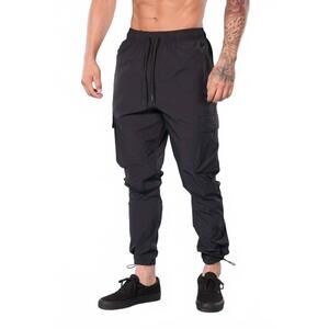 NEW MONO B men's high performance active training jogger pants in black